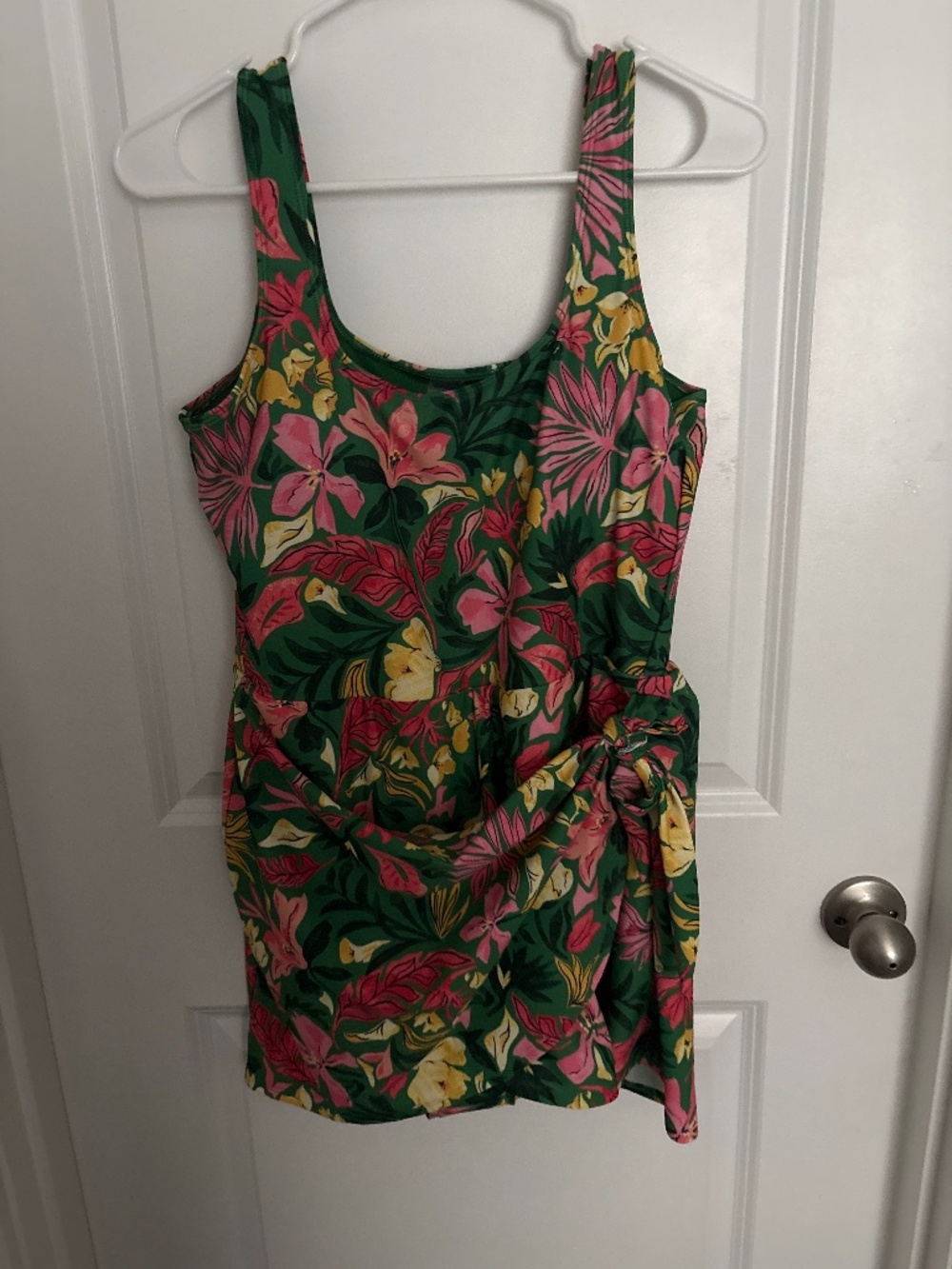 *NEW* Tropical Matte side-tie swim dress